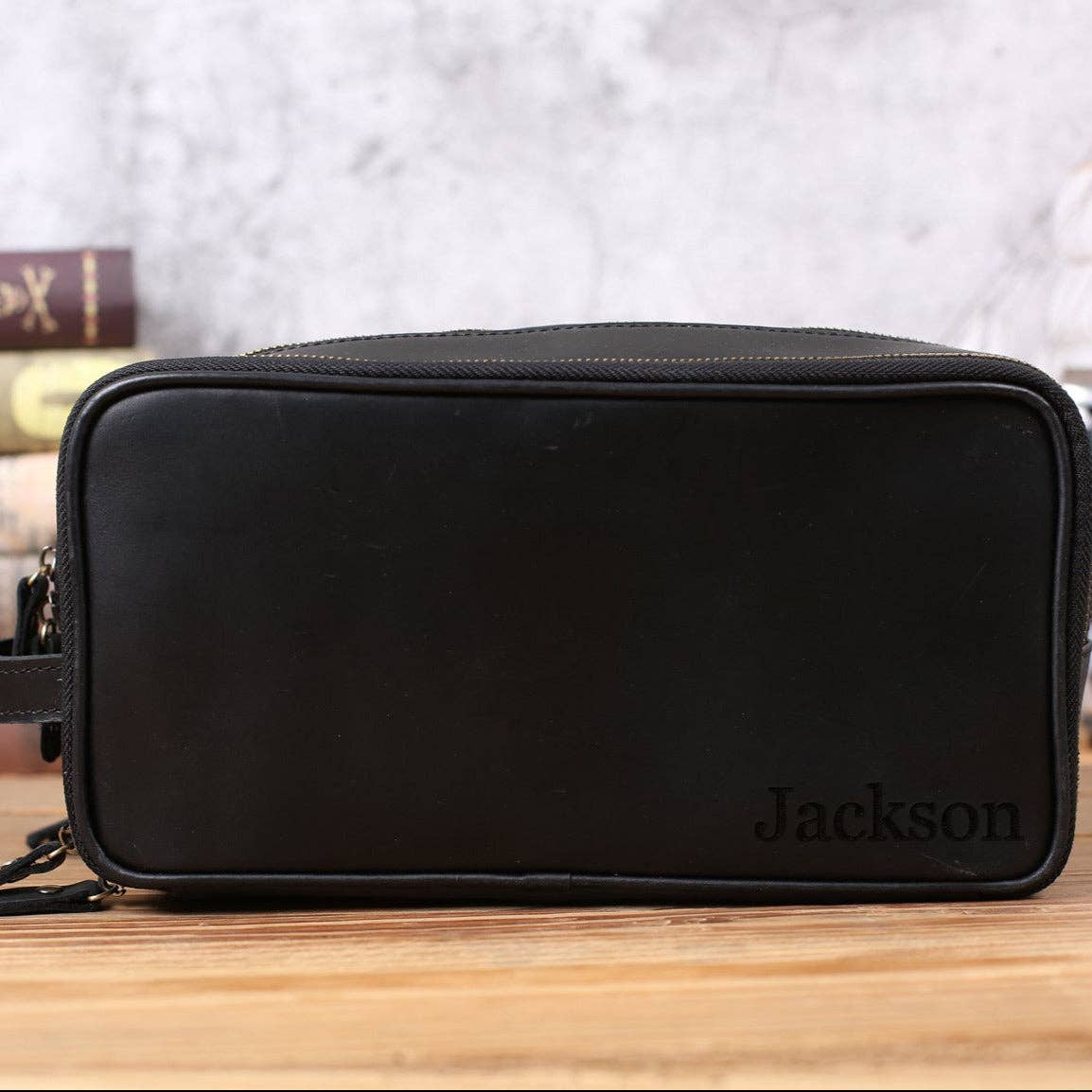 Groomsmen Gift Personalized Leather Toiletry Bag