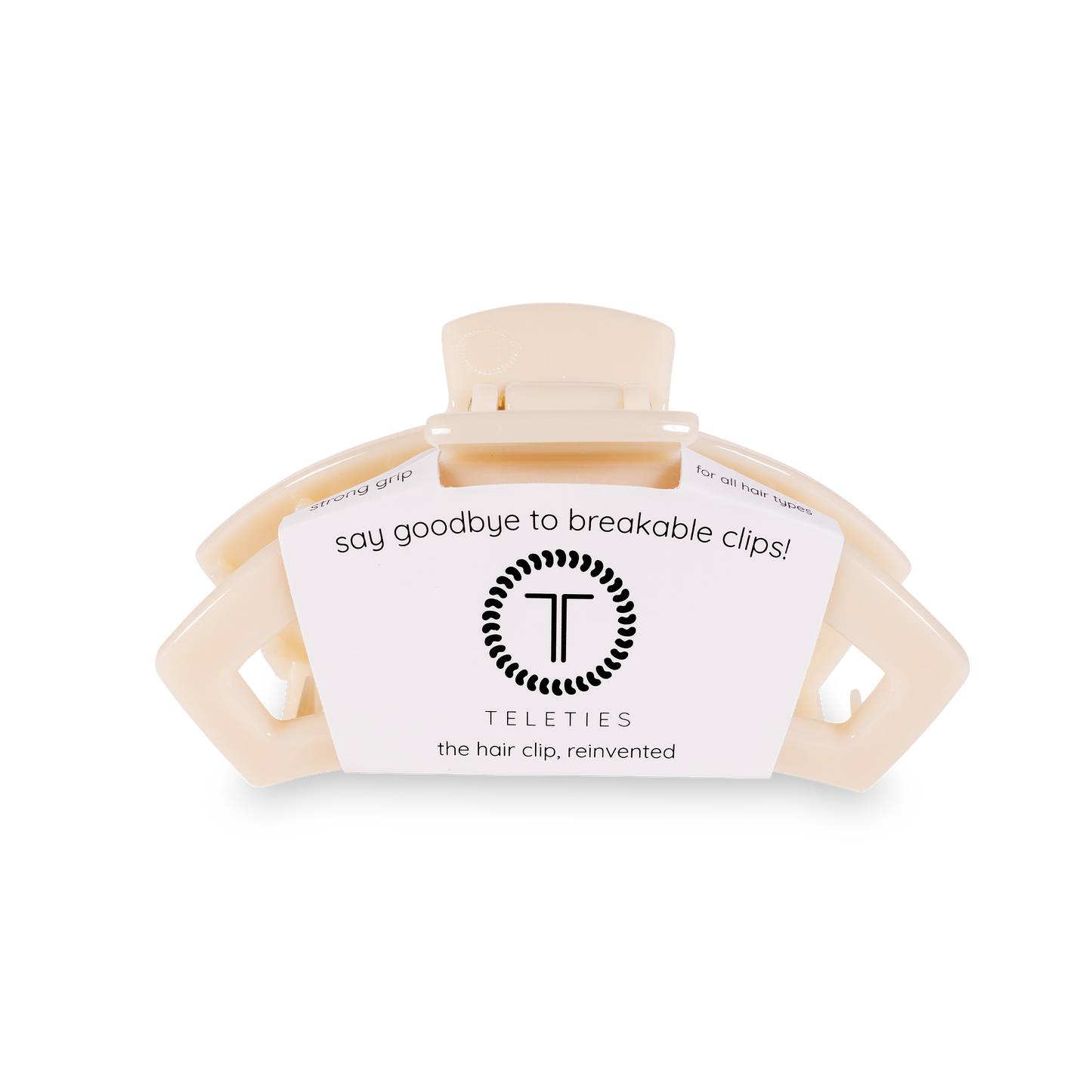 Teleties Hair Clip - Medium Open Almond Beige
