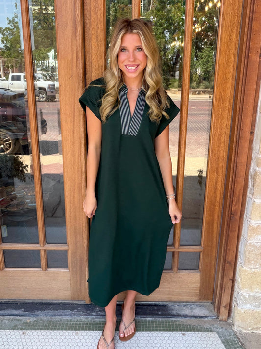Dress - Jodifl Forrest Green Maxi