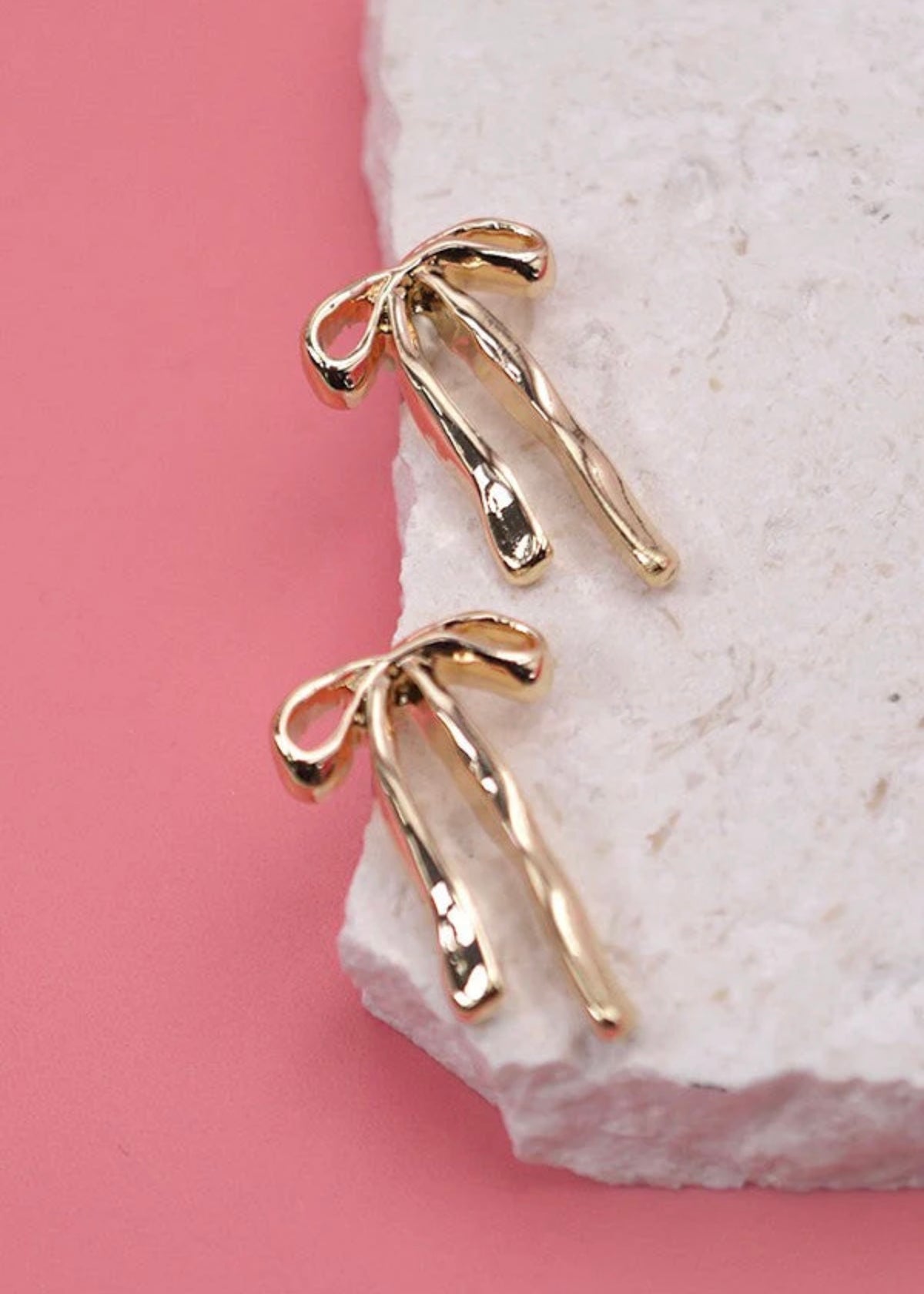 Earrings | Long Bow Ribbon Studs