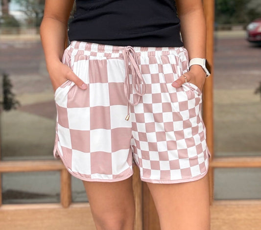 Shorts - Lounge Checkered Drawstring