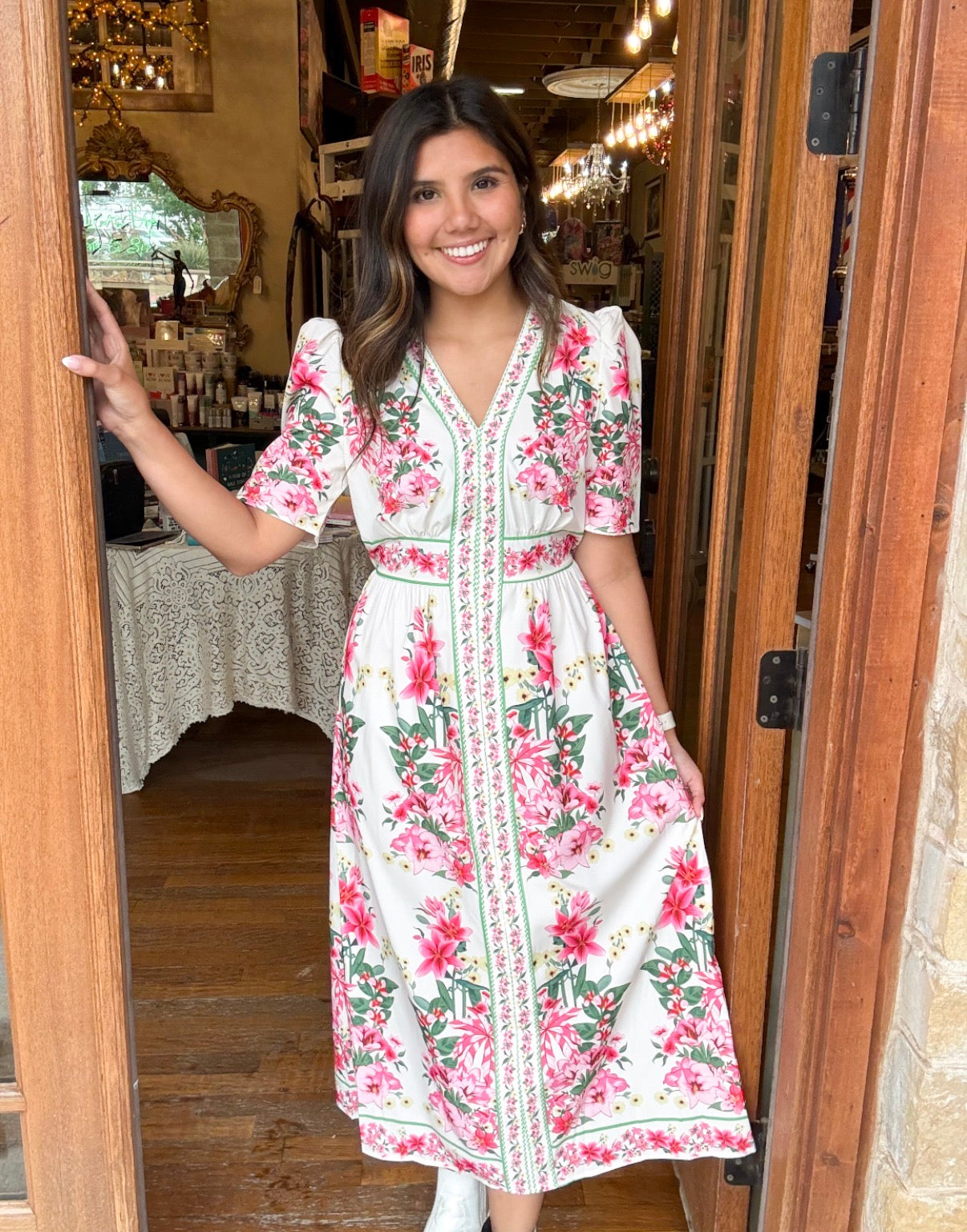Dress - Blush Garden Floral Midi