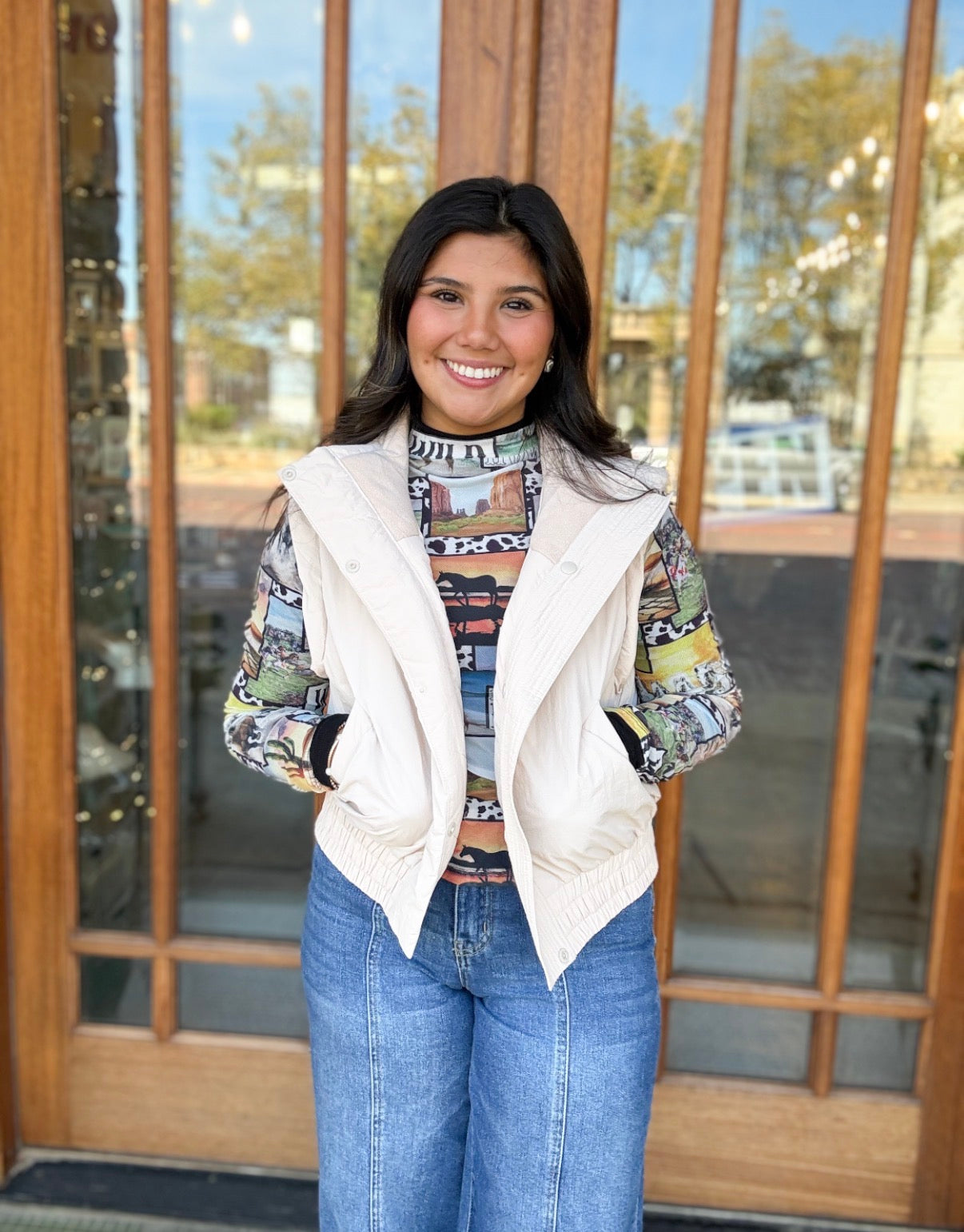 BOMBER STYLE PUFFER VEST