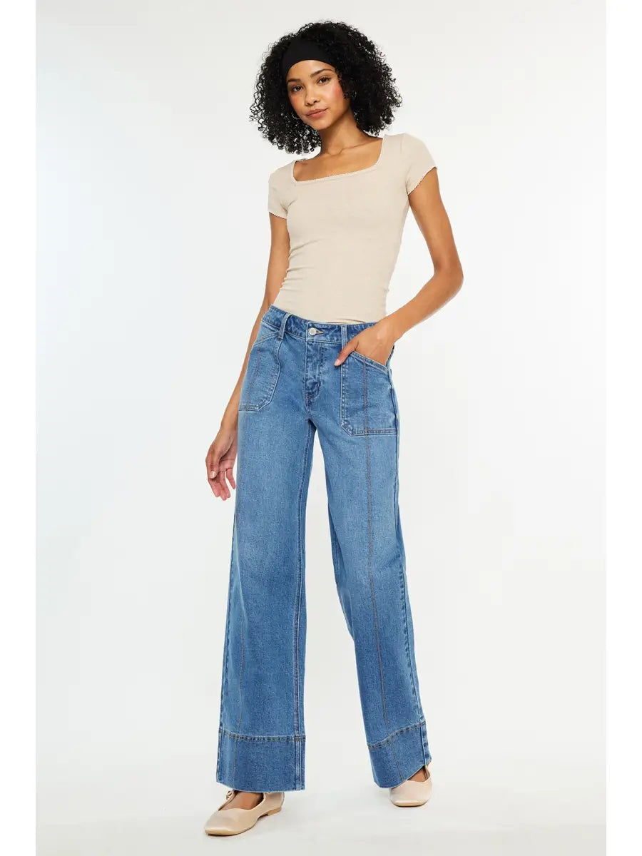 KanCan Jeans - Mid Rise Wide Leg