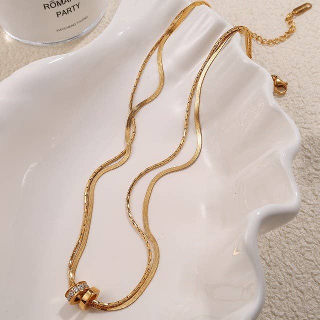 Necklace - 18K Stainless Steel Charm