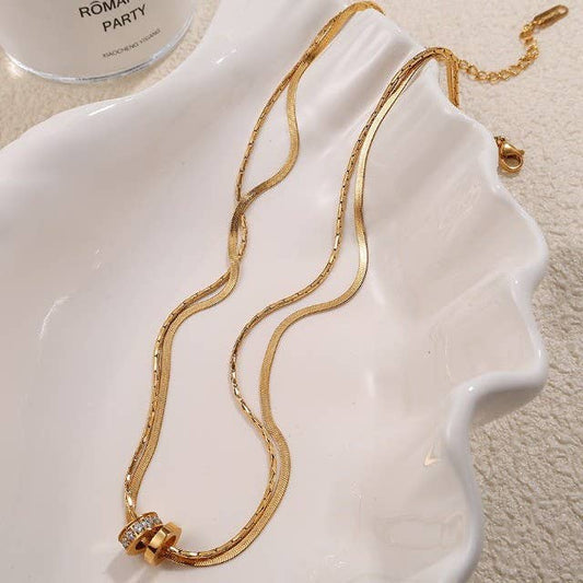 Necklace - 18K Stainless Steel Charm