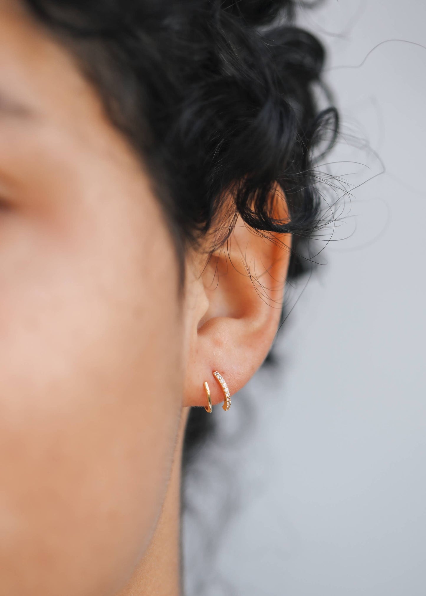 Jewelry  | Earrings Gold Pave Spiral