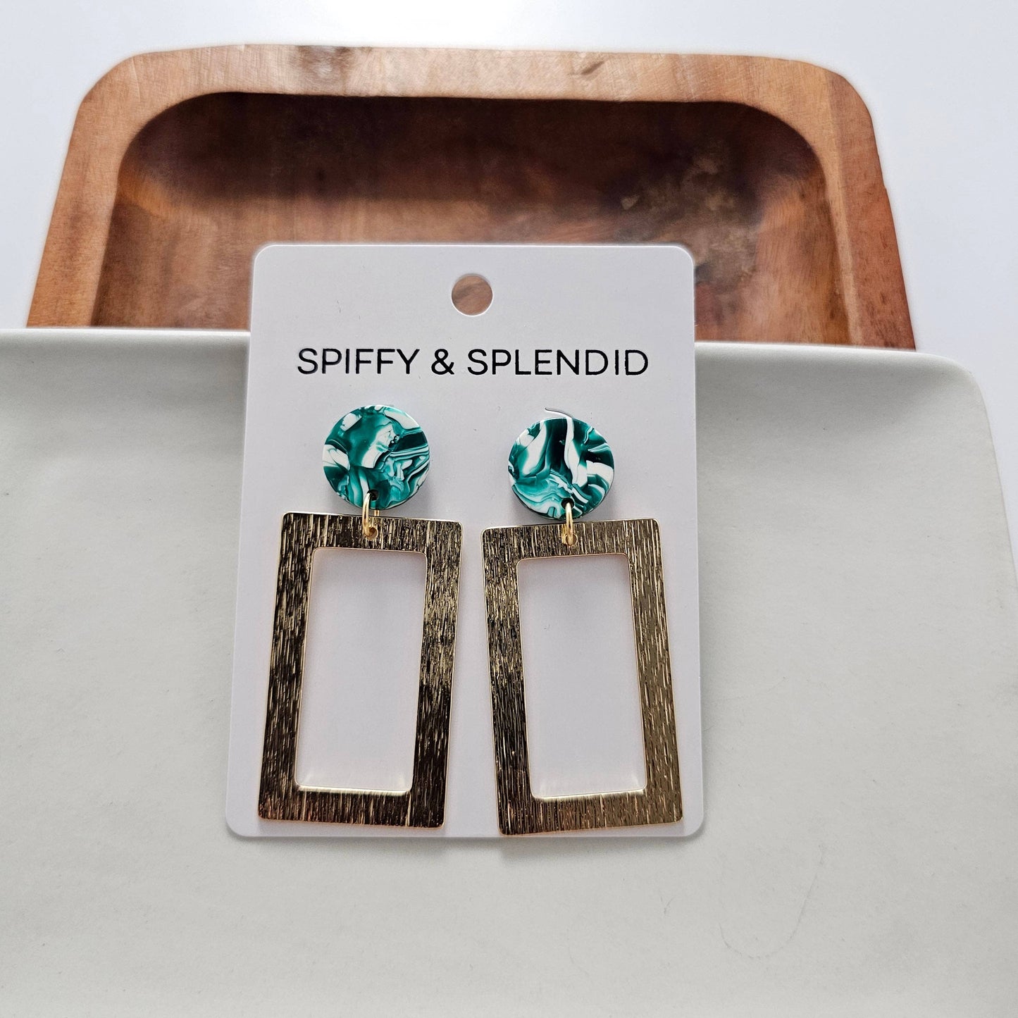 Jewelry | Earrings Sea Green Hypoallergenic Gold Plate Post