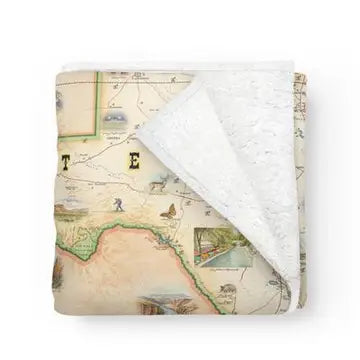 Home Linens | Texas State Map Fleece Blanket