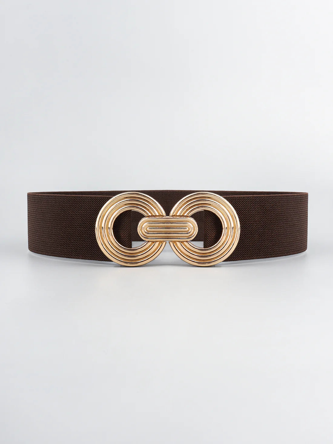 Accessories | Belt Chocolate Geometric Buckle Elastic Wide