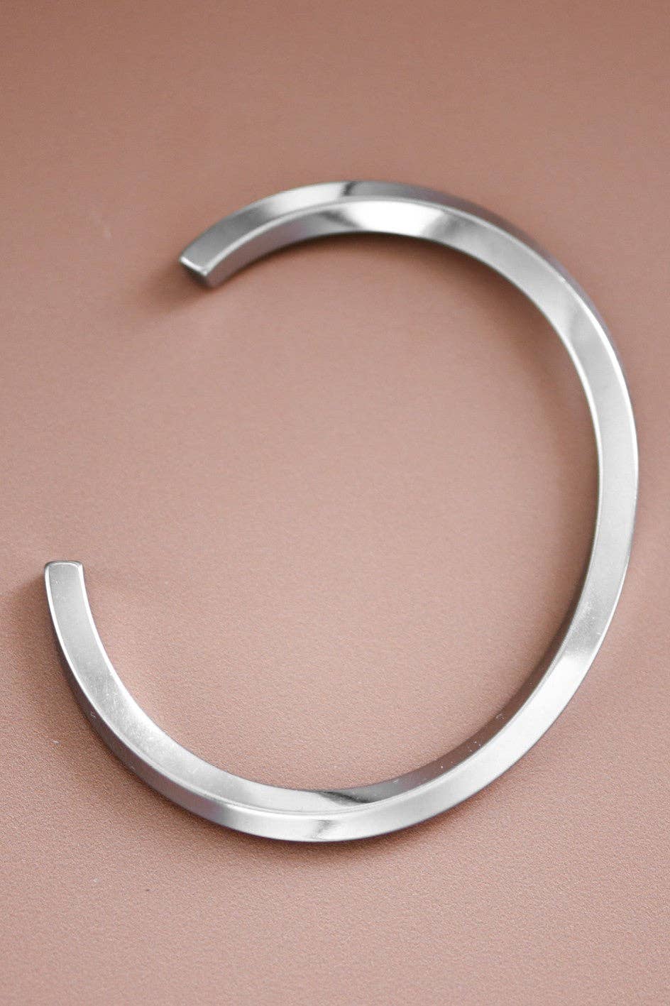 Cuff Bracelet - Silver Stainless Steel