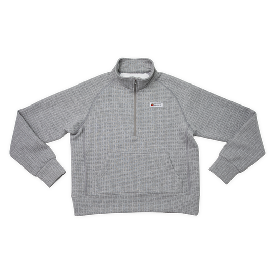 Waffle 1/2 Zip Ash Sweatshirt