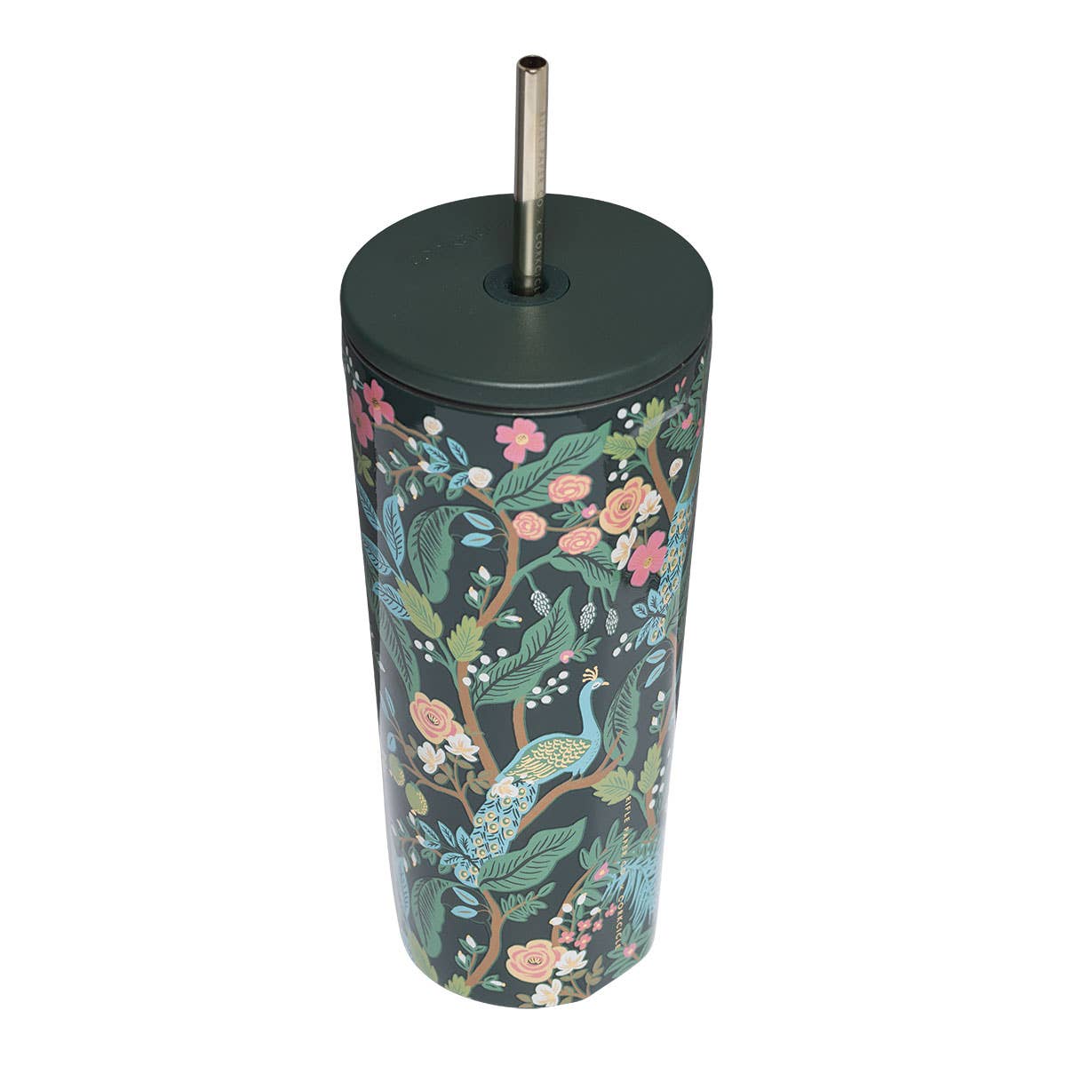 Tumbler - 24oz Rifle Paper Peacock Blue
