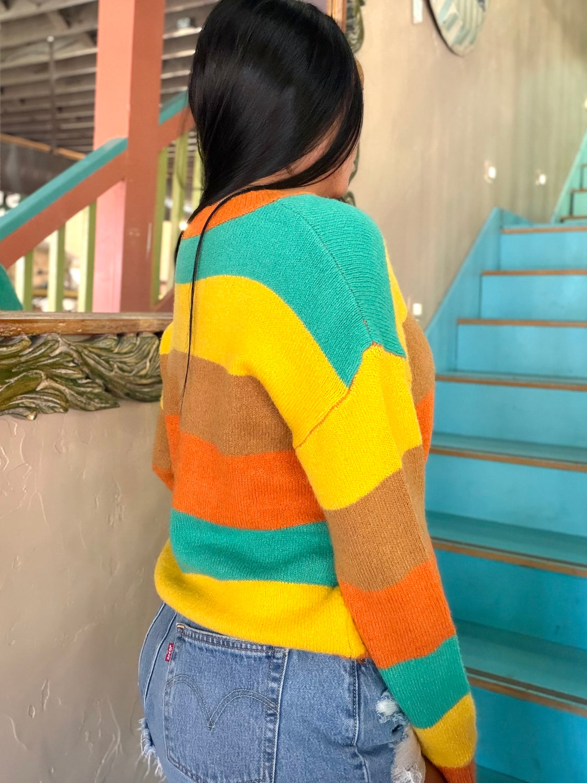 Sweater - Autumn Glow Colorblock