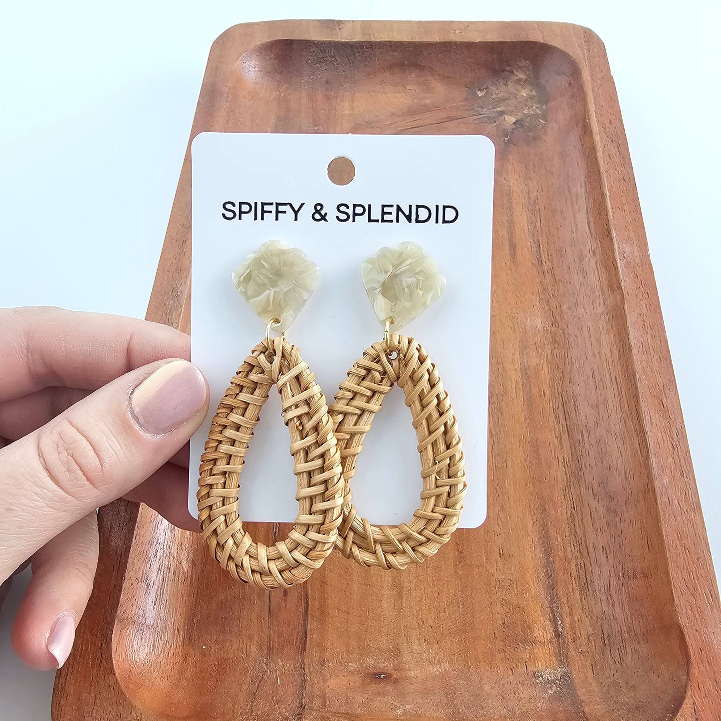 Malia Dark Rattan Earrings