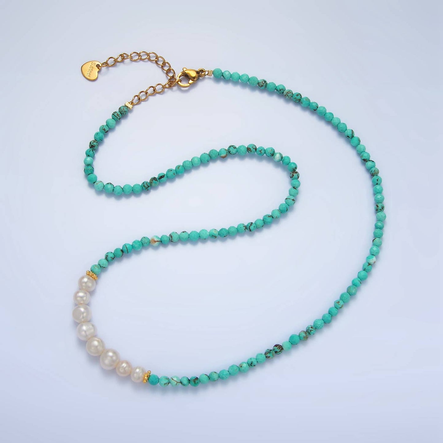 Jewelry | Necklace 14K Gold Filled Pearl Turquoise Beaded