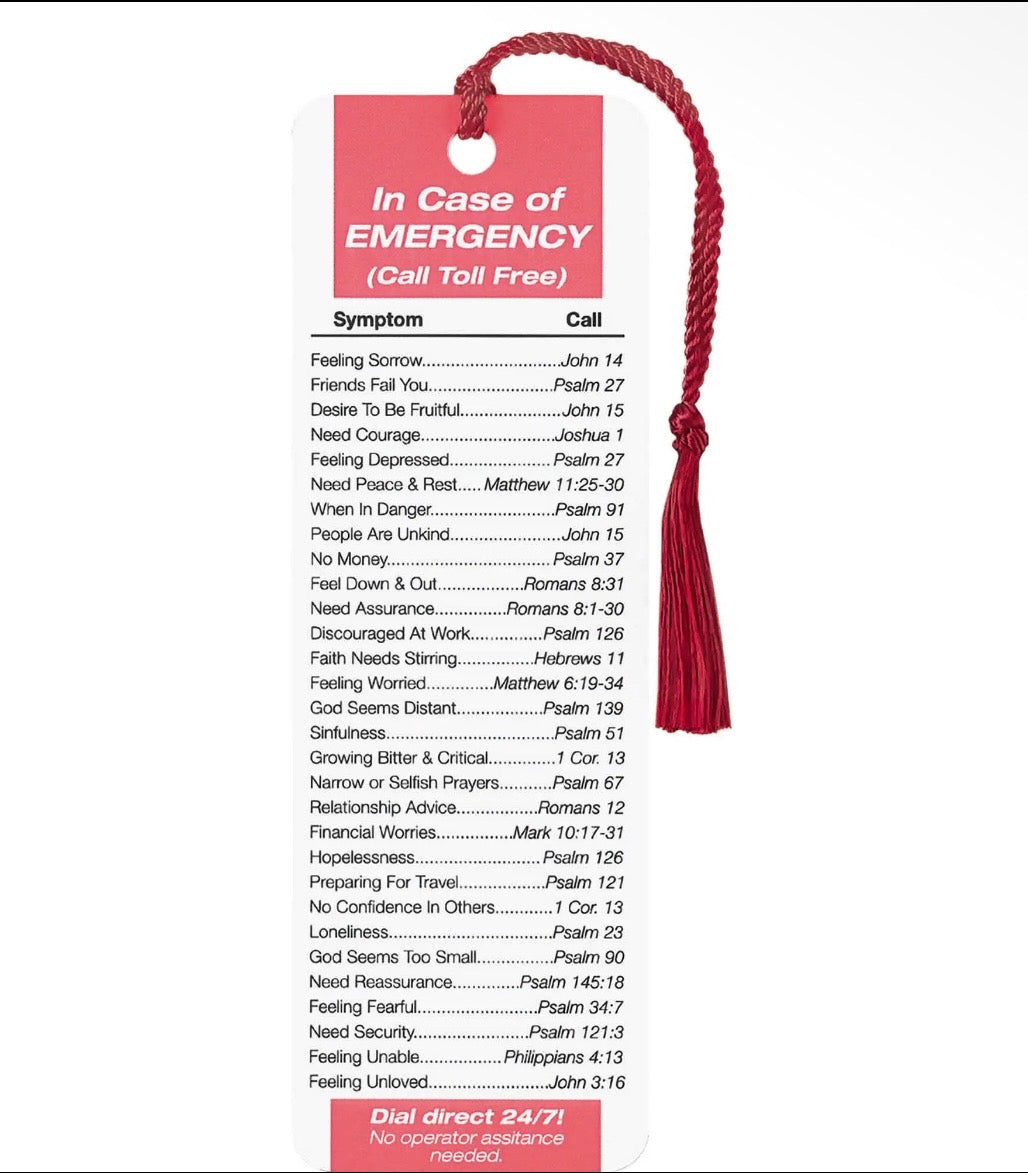Bookmark - In Case Of Emergency