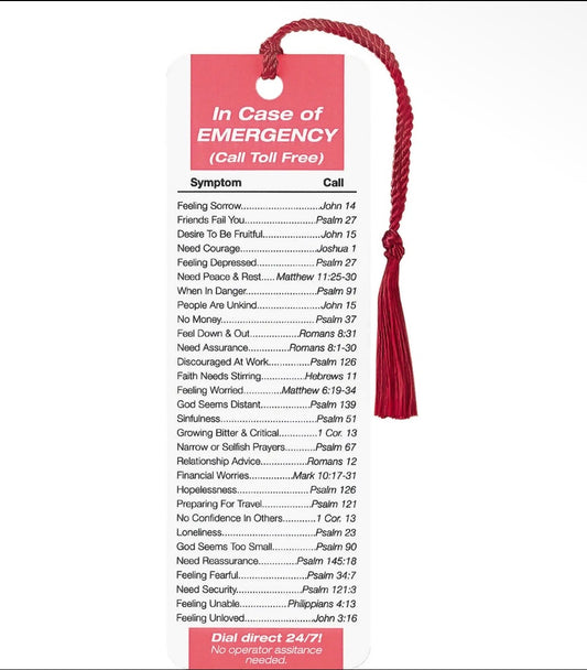 Bookmark - In Case Of Emergency