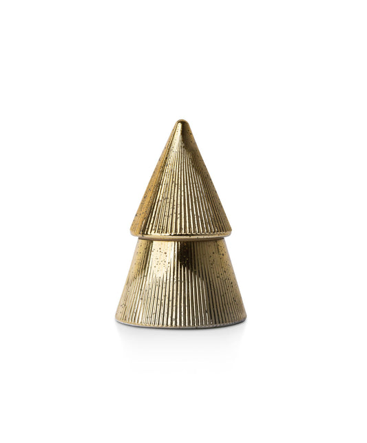 Candle - Holiday Champagne Plaid Tree Glass