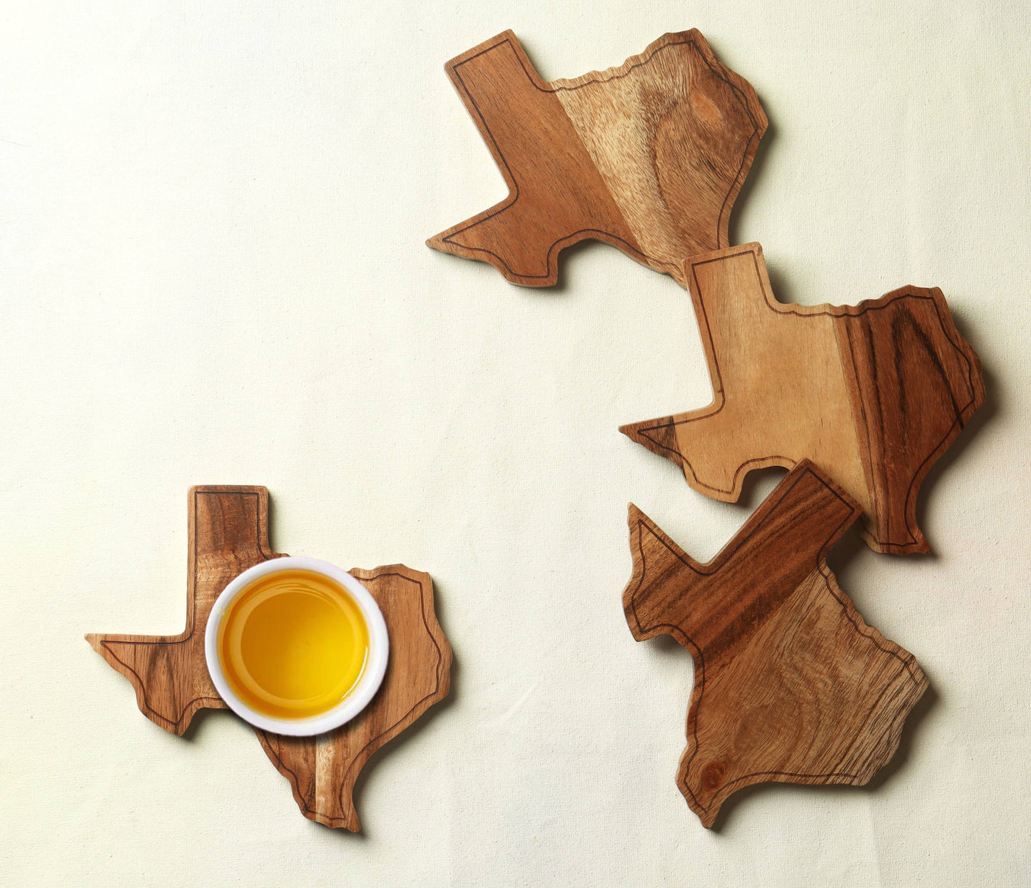 Home | Coasters Set of Four (4) Wooden Shape of Texas