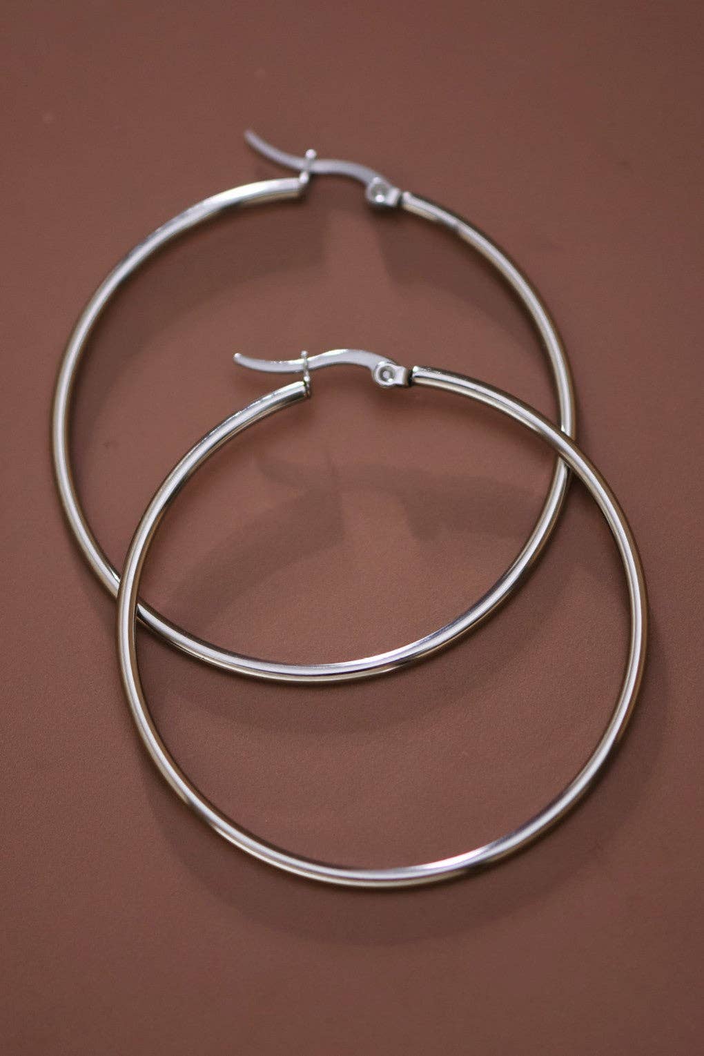 Earrings - Silver Tarnish-Resistant Hoop