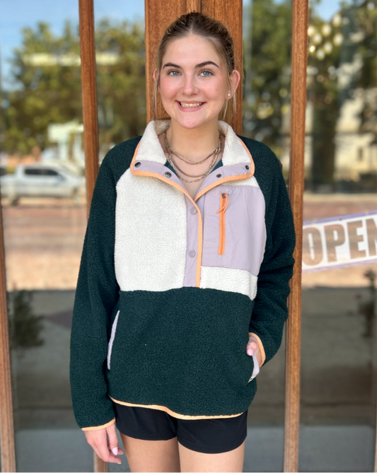 Tops | Quarter Snap Berber Pullover