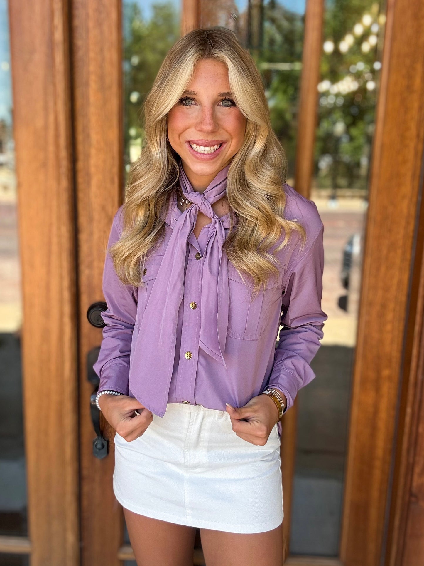 Blouse - Pale Purple 2 Way