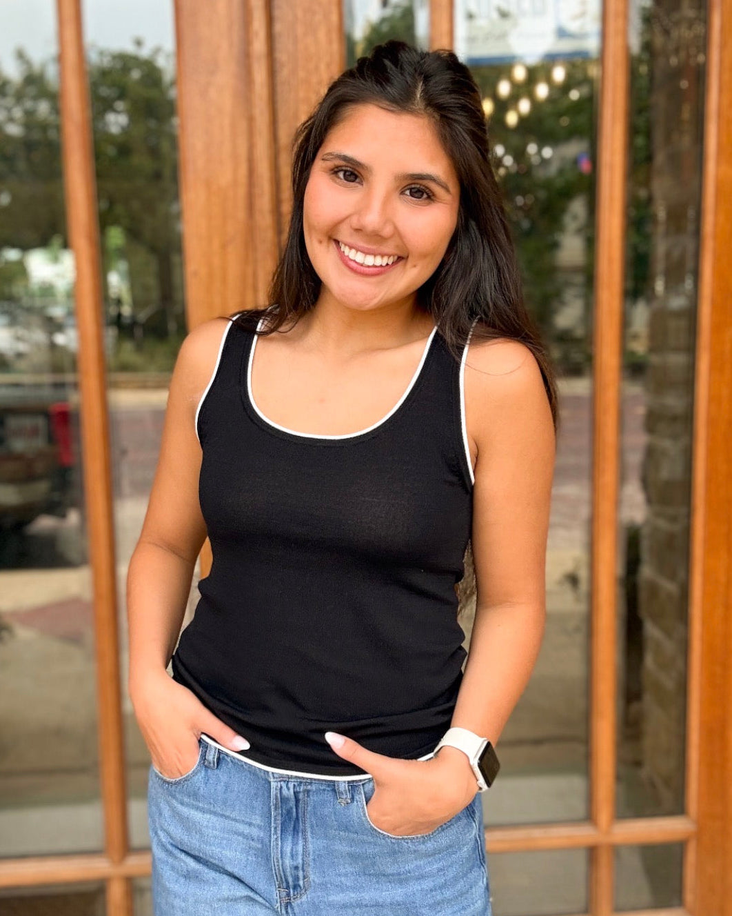 Tank - Jet Piped Ribbed Knit