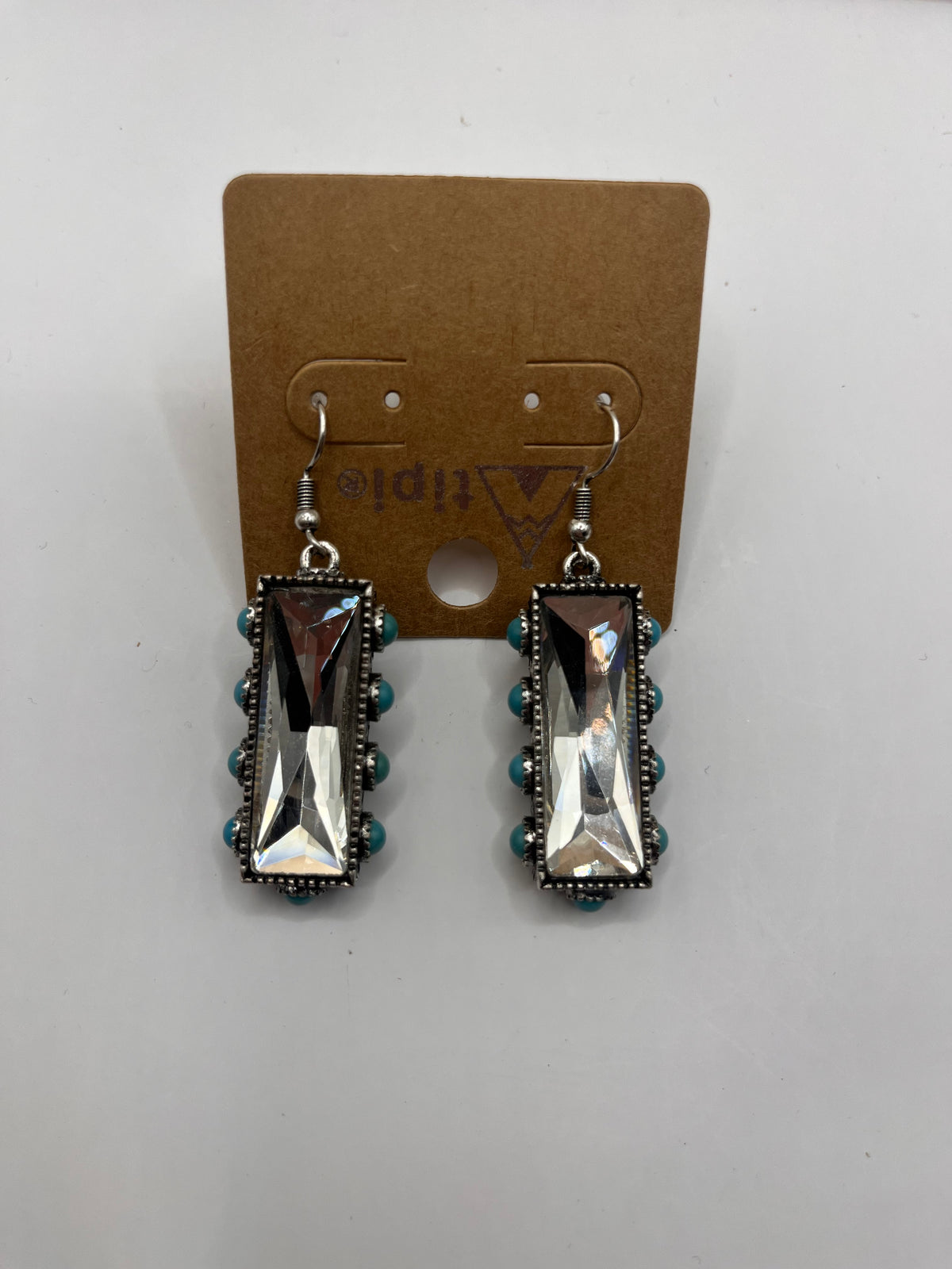 Jewelry | Clear Crystal Bar Earrings