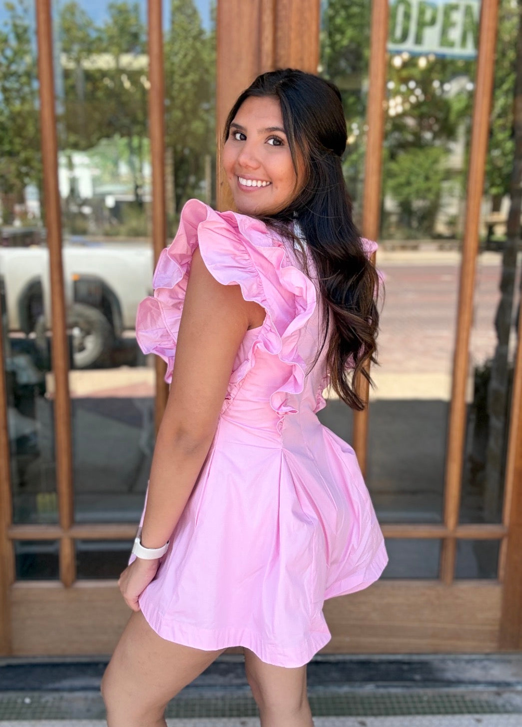 Romper - Pretty In Pink Ruffle