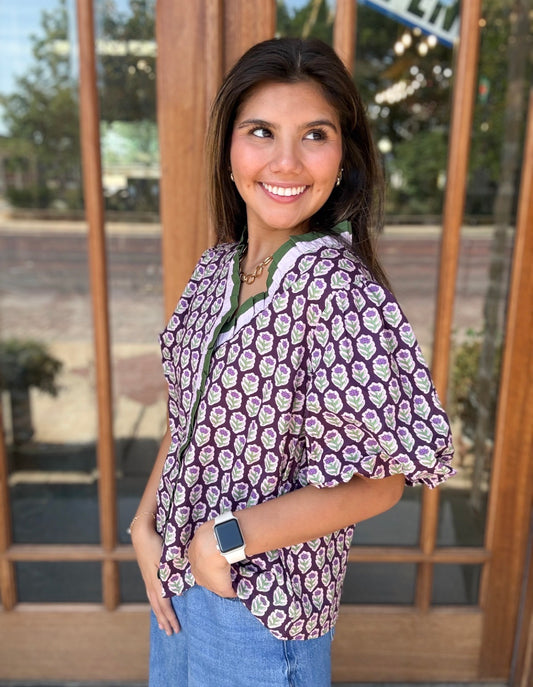 Blouse - Jodifl Lavender Garden
