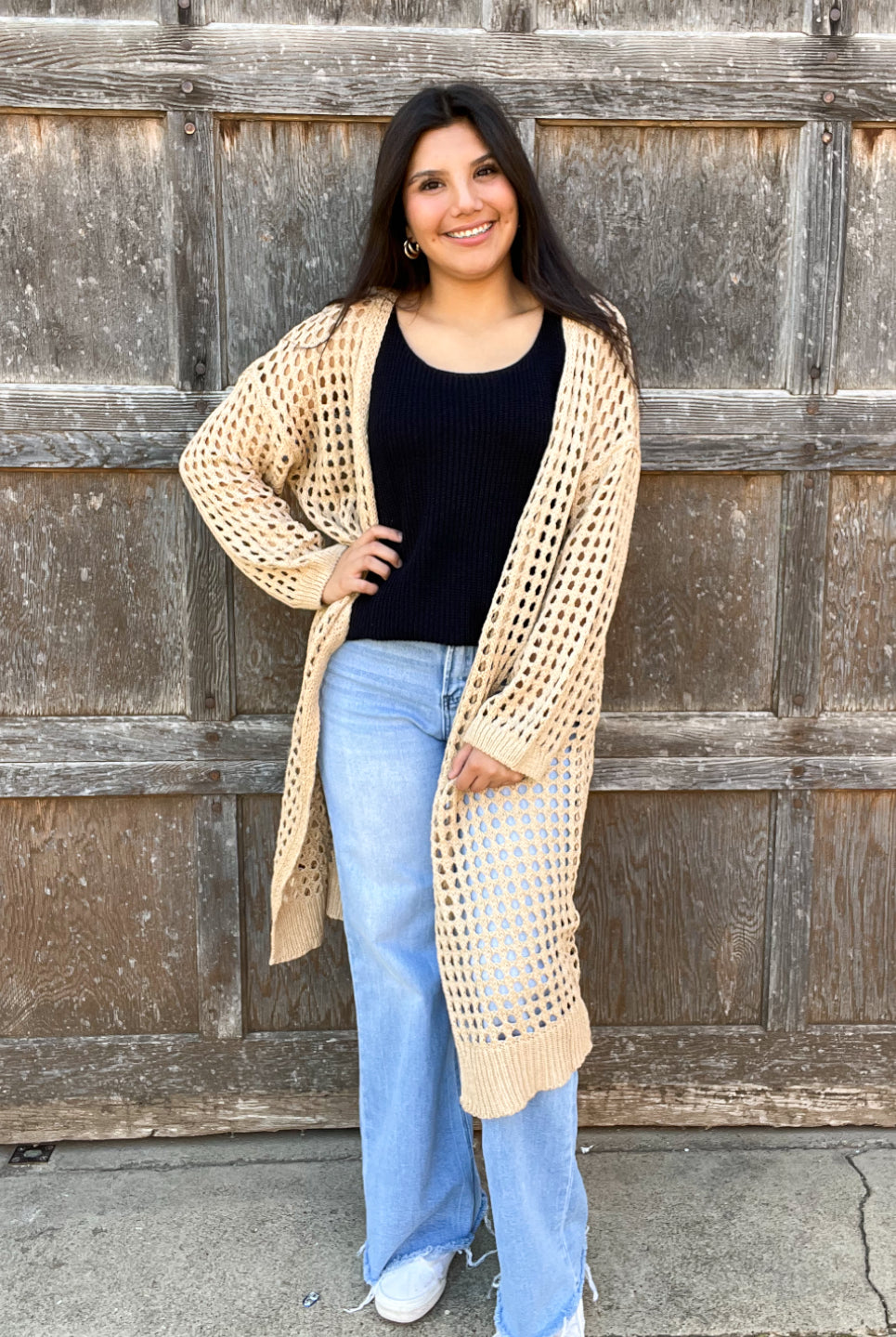 Jacket | Crochet Long Cardigan