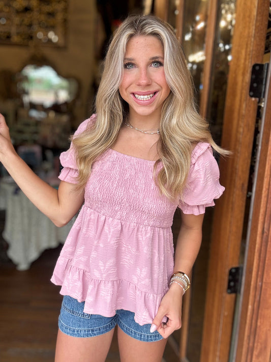 Blouse - Blush Belle Puff