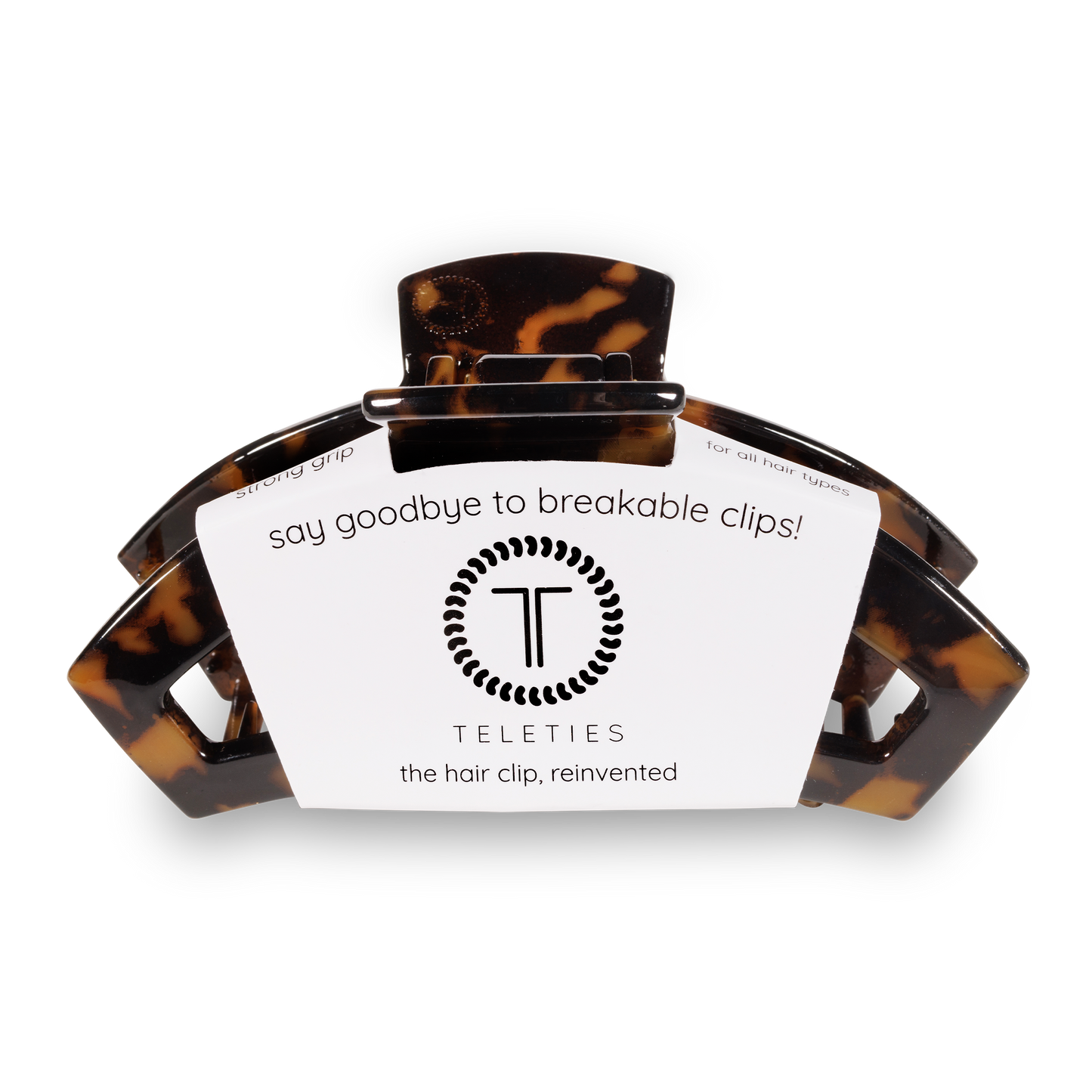 Teleties Hair Clip - Open Large Tortoise