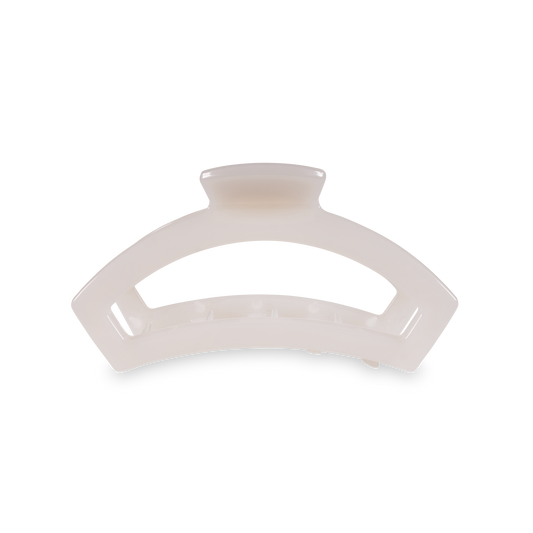 Teleties Medium Open Hair Clip - Coconut White