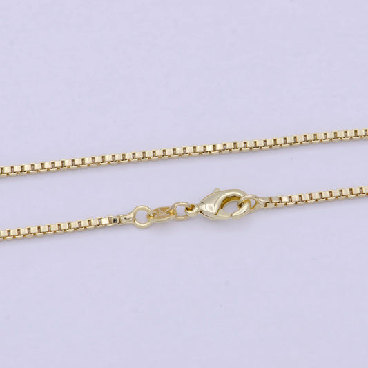 Jewelry | Necklace 14K Gold Filled Box Chain 18 Inch Dainty 1.5mm