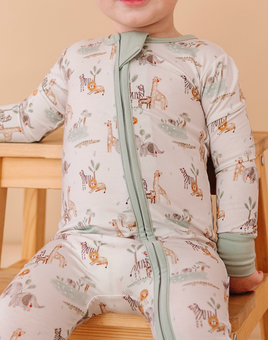 Pajamas - Soft Savannah Bamboo (0-3m)