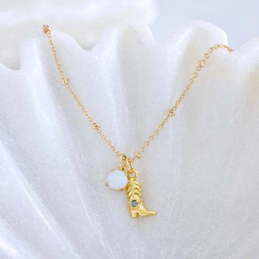 Jewelry | Necklace Opal Boot