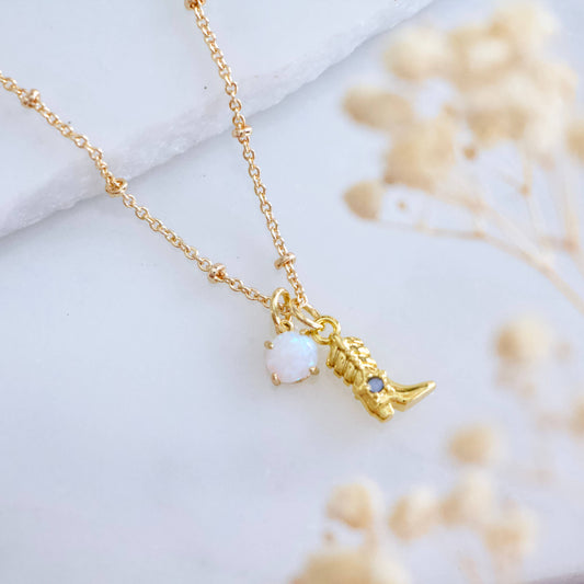 Jewelry | Necklace Opal Boot