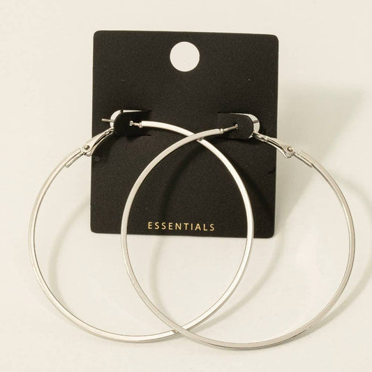 Large Latch Hoop Earrings
