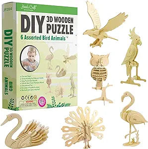 Gifts | 3d Wooden Puzzle 6 Assorted Bird Animals
