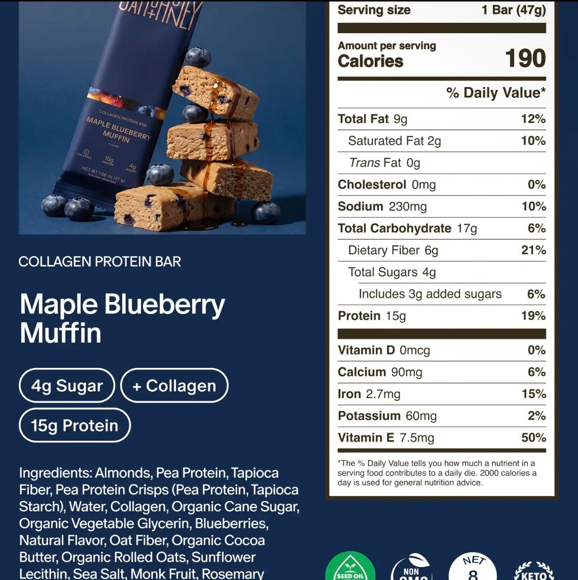 Protein Bar - Maple Blueberry Muffin