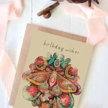 Card | Horseshoe Moth Birthday Wishes Western Birthday Card