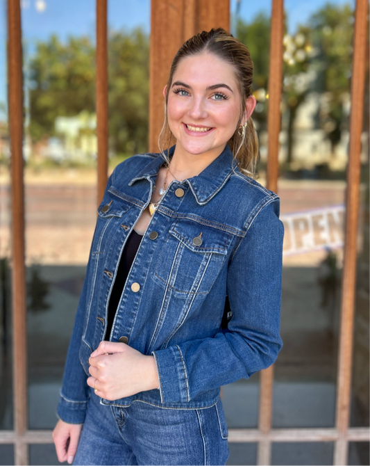 Jacket | KUT From The Kloth Julia Crop Denim Jacket