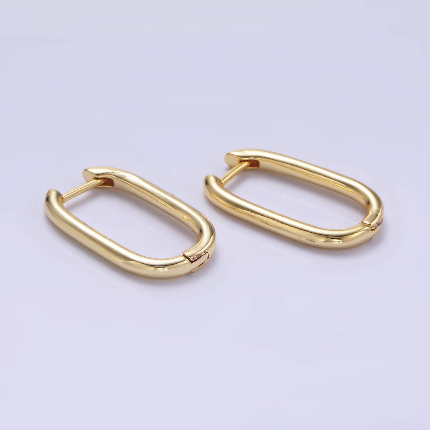 Jewelry | Earrings 24K Gold Filled 20mm Minimalist Oblong Hoop