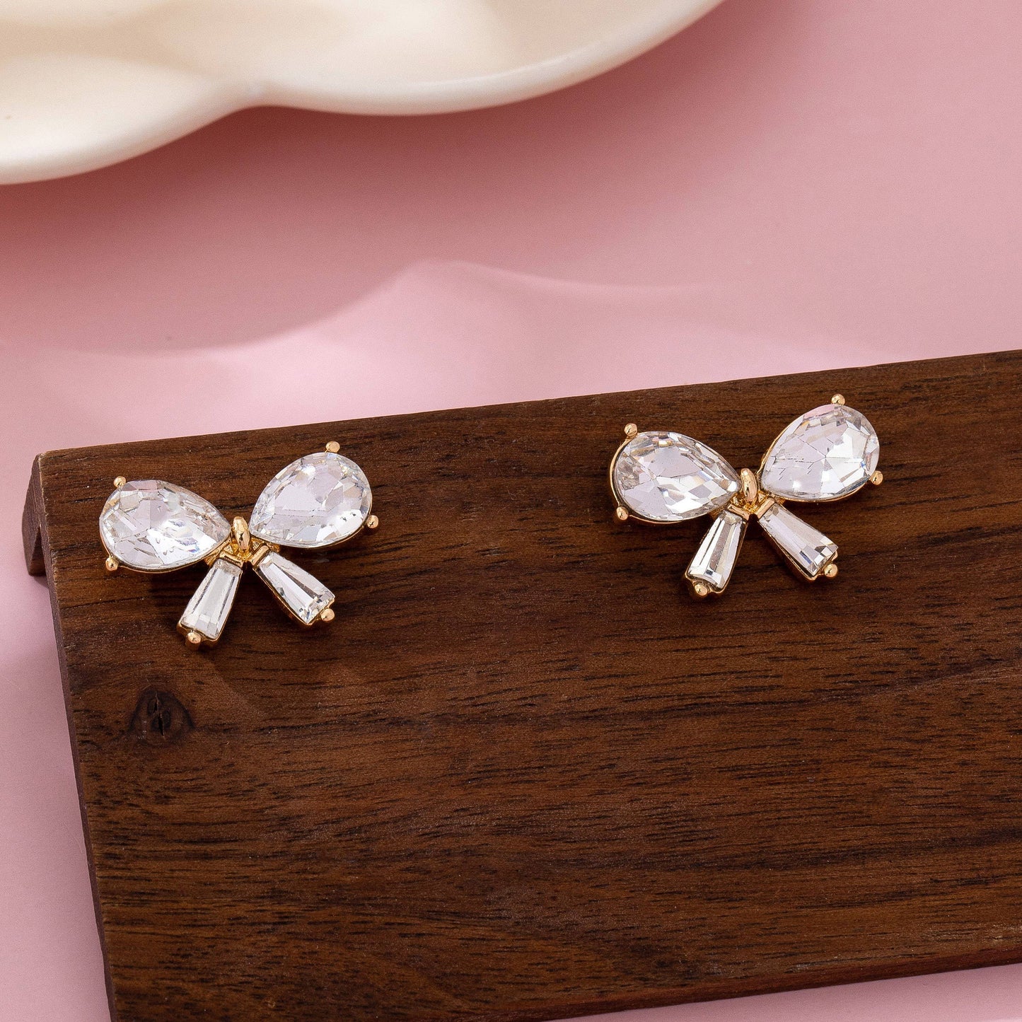 Earrings - Crystal Bow Stud