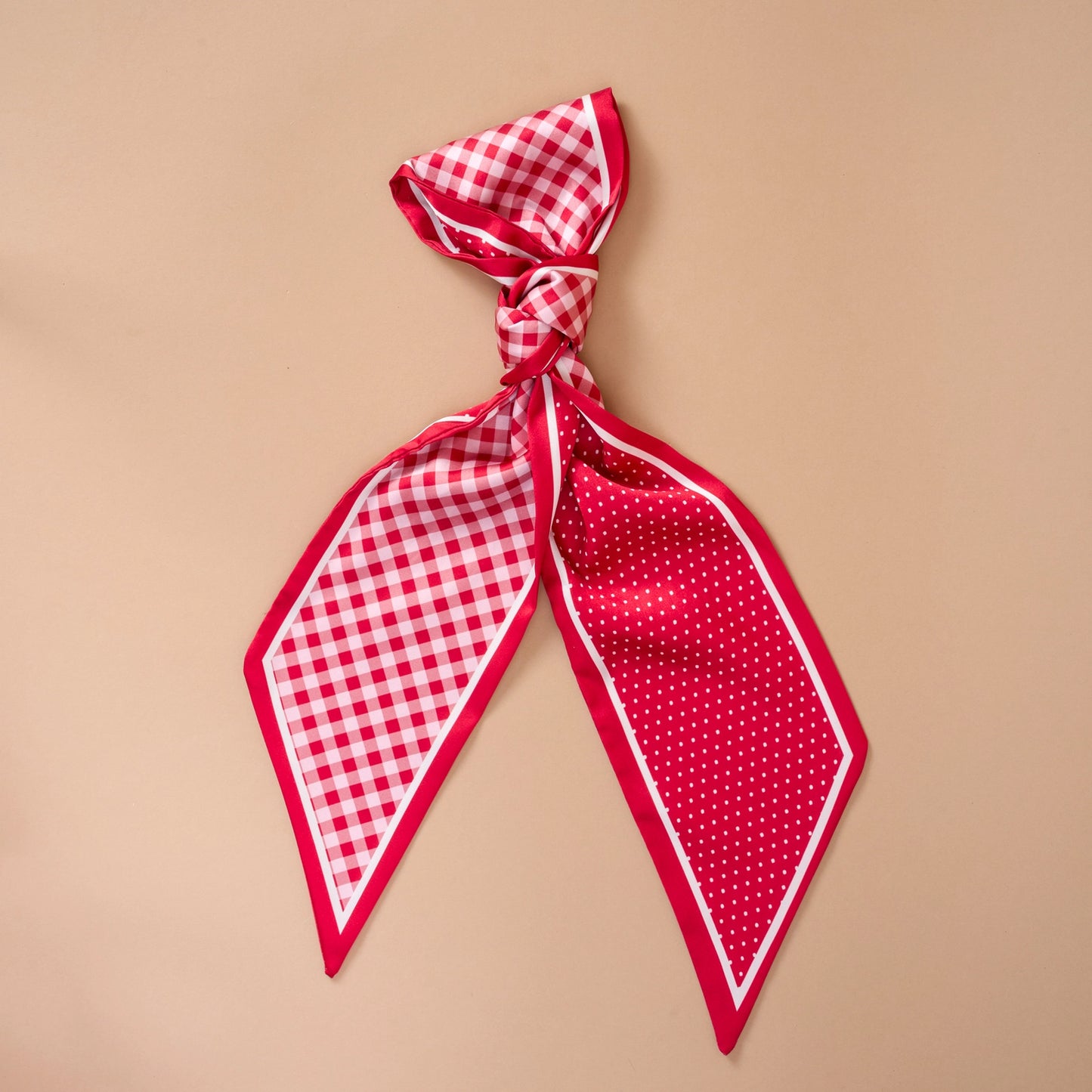 Gingham Red Tie Scarf