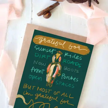 Stationery | Card Western Cowgirl Grateful Thank You Card
