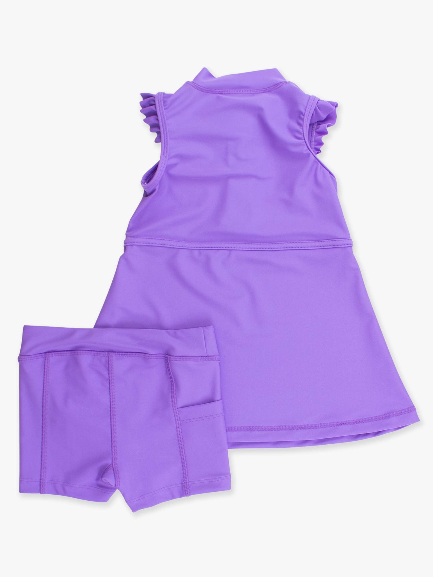 Girls Neon Purple Flutter Set