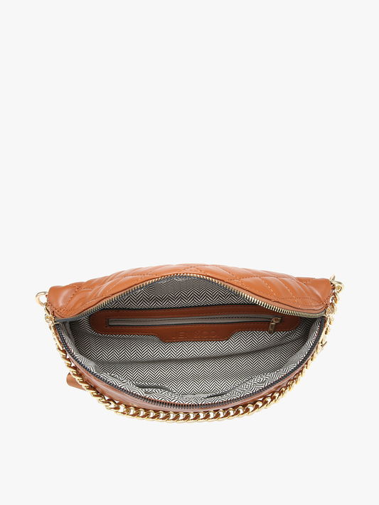 Bone Sylvie Quilted Belt Bag with Chain Strap